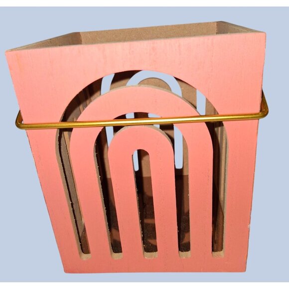 Rose Gold Rainbow Candle Holder With Gold Handle - Picture 1 of 6